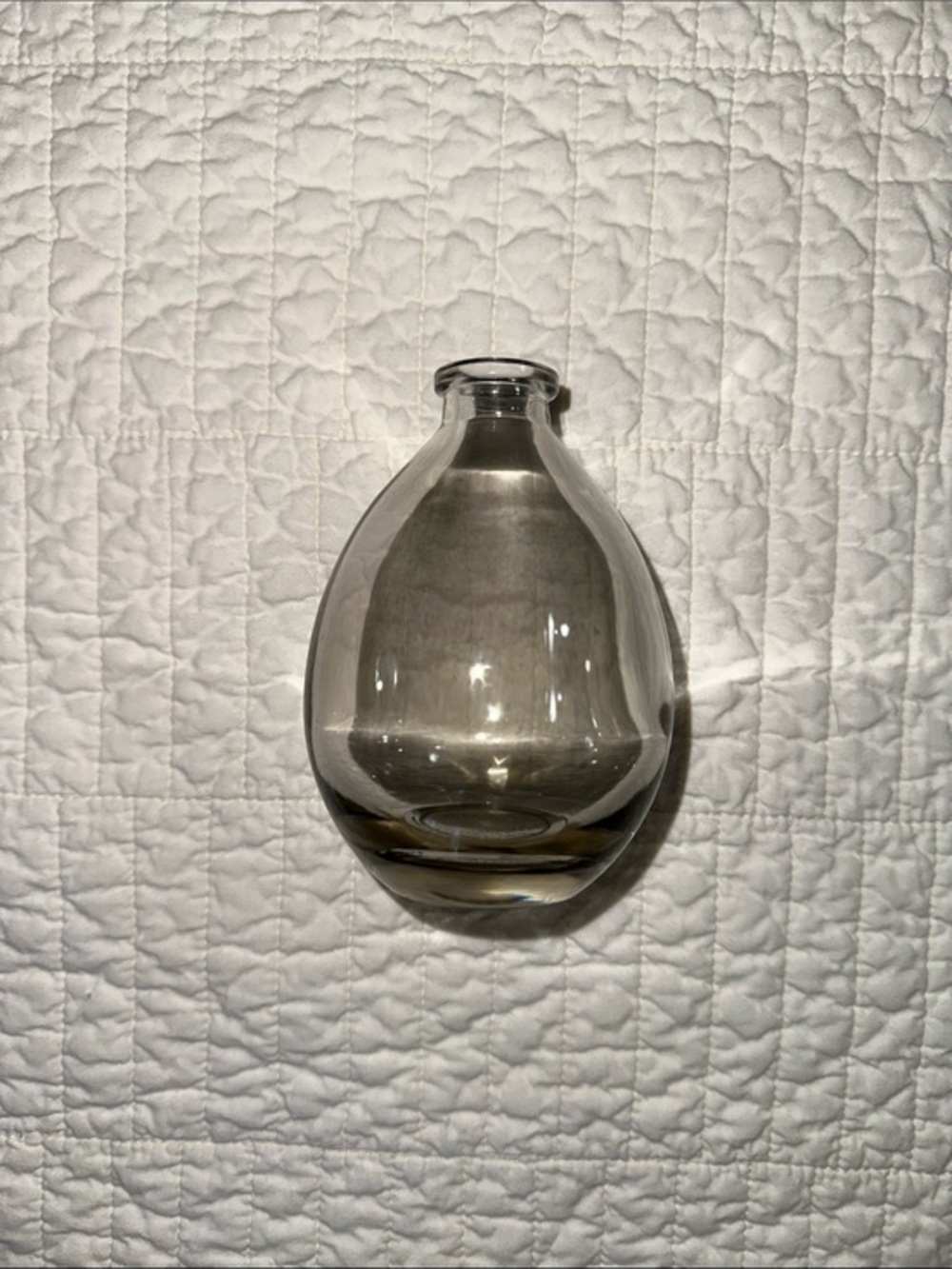 ZODAX Hand Blown Smoky Glass Teardrop Vase Bud Vase Designer Luxury